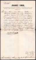 1871 Simor János esztergomi érsek latin nyelvű okmánya, Durguth József vikárius aláírásával