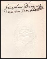 1871 Simor János esztergomi érsek latin nyelvű okmánya, Durguth József vikárius aláírásával