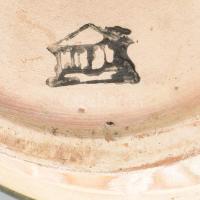 cca 1960 Múzeumi másolat kaspó, alján jelzéssel, kopással, d: 15,5 cm, m: 17,5 cm