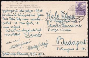 Czakó Elemér (1876-1945) muzeológus, könyvíró és kiadó saját kézzel írt és aláírt levelezőlapja Kele Vilma iparművész részére, Milotay István (1883-1963) újságíró, politikus saját kezű aláírásával