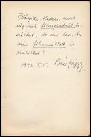 1942-1949 "Pötyike" (egy helyen Beának nevezi a beírás: Goll Bea?) névre szóló emlékkönyv,...