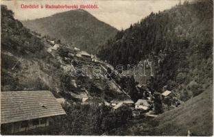 1910 Radnaborberek, Borberek-fürdő, Valea Vinului; fürdő. Karácsonyi János kiadása / spa (r)