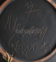 Iparművészeti vállalat falitál, jelzett, hibátlan, d: 20,5 cm