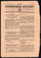 1947 Honvédségi Közlöny LXXIV. évf. 21. sz., rendfokozati jelzésekkel (tisztek részére)