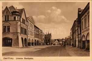 Svitavy, Zwittau; Unterer Stadtplatz / square