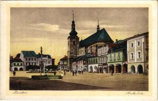 Svitavy, Zwittau; Stadtplatz / square