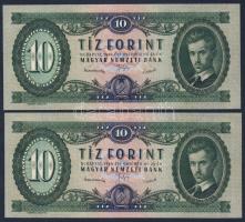 1949. 10Ft (2x) egymásutáni sorszámmal T:I