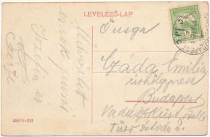 1916 Bánffyhunyad, Huedin; Ajándékvivés a lakodalmas házhoz, Jamberger férfi szabó üzlete / Transylv...