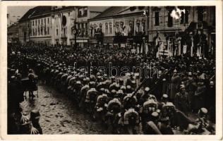 1938 Kassa, Kosice; bevonulás / entry of the Hungarian troops