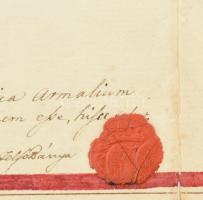 1836 Megerősítő oklevél 1836-ps másolata (1754) Hoffer Mátyás örökösei részére, sérült, 52x73 cm