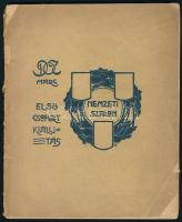 1907 Nemzeti Szalon Első csoportos kiállítás katalógusa 1907 Csók, Ferenczy, Színnyey, stb. 39 p + 10 p. é sérült papírborítóval