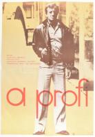 A profi, szereplő: Jean-Paul Belmondo, filmplakát, BKKM Mozi Rota Kecskemét, hajtva, 56x38,5 cm
