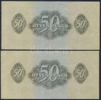 1944. 50P "V.H." (2x) egymásutáni sorszámmal T:I-