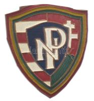 ~1930. NP (Nemzeti Párt?) festett fém sapkajelvény T:XF