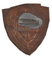 ~1930. "NP (Nemzeti Párt?)" festett fém sapkajelvény T:XF