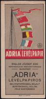 Adria levélpapír Riegler Ede írószer reklámos számolócédula szép állapotban