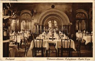 1931 Budapest VII. Debrecen étterem, belső. Rákóczi út 88. (EK)
