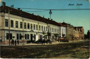 1915 Monor, Piac tér. Burján Béla kiadása (EK)