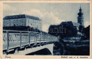 1933 Ozora, Sió híd, vár, római katolikus templom. Hamar kiadása (fa)