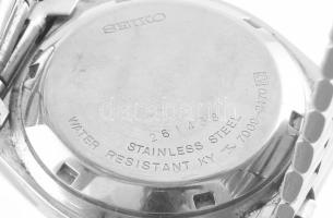 Seiko 5 automata karóra, fém szíjjal, működő, jó álllapozban d: 38 mm