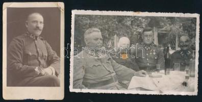 cca 1920-40 Csendőr- és katonaportrék és csoportképek, részben kitüntetéssel dekorált, össz. 8 db fo...