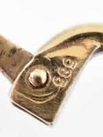 Arany (Au) 14 K virágos fülbevalópár, jelzett, h: 1,5 cm, bruttó: 1,7 g