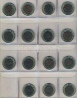 Oroszország 1991-94. 5R (2klf), 10R (3klf), 50R (10klf) "Vadvilág" komplett sor! T:1,2