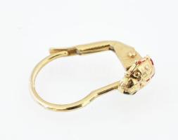 Arany (Au) 14 K bogaras fülbevalópár, jelzett, h: 1,5 cm, bruttó: 1,3 g
