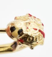 Arany (Au) 14 K bogaras fülbevalópár, jelzett, h: 1,5 cm, bruttó: 1,3 g