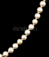 Édesvízi gyöngysor ezüst (Ag) kapoccsal, d: cca 4 mm, h: 49 cm