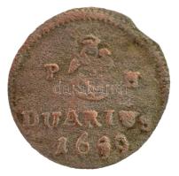 1699K-B Duarius I. Lipót Körmöcbánya (0,55g) T:3 patina  Hungary 1699K-B Duarius Leopold Kremnitz (0,55g) C:F patina  Huszár: 1499., Unger II.: 1104.a