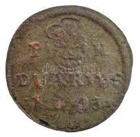 1703K-B Duarius I. Lipót Körmöcbánya (0,55g) T:2,2- patina  Hungary 1703K-B Duarius Leopold Kremnitz (0,55g) C:XF,VF patina  Huszár: 1500., Unger II.: 1106