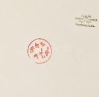 cca 1920-1930 Pirkenhammer Fischer & Mieg gésamintás, kézzel festett/matricás nagyméretű szervír...