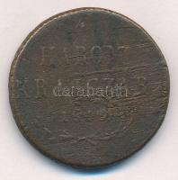 1849NB 3kr Cu hátlapján a magyar címer elhalványítva - érvénytelenítve (?) T:3 patina  Adamo B2