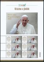 2000 Ferenc pápa Magyarországon személyes bélyeg kisív