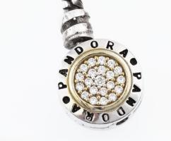 Ezüst (Ag) karkötő Pandora jelzéssel, h: 17 cm, bruttó: 12,26 g