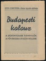 1940 Budapesti kalauz. A legfontosabb tudnivalók a fővárosba utazók részére. (A visszacsatolt Észak-Erdélyből érkező utasok számára készített útmutató, Erdély és Budapest közötti vasúti menetrendekkel, árakkal, egyéb tudnivalókkal). Bp., 1940, Athenaeum, 32 p. Papírkötésben, fűzés nélkül.