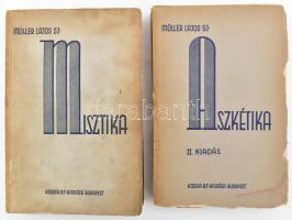 Müller Lajos: Asztétika és Misztika. I-II. Bp.,1940-1935,Korda. Az Aszéktika 2. kiadás. Kiadói papírkötés, foltos borítókkal és gerincekkel, az Aszkétika borítója szakadt.