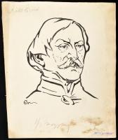 Bardócz Árpád (1882-1938): Kiss Ernő (1799-1849) honvéd altábornagy, aradi vértanú portréja. Tus, ce...