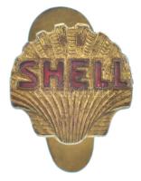 ~1948. Shell részben zománcozott gomblyukjelvény (14x14mm) T:AU