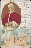 1902 Maszlaghy Ferenc (1839-1917) esztergomi kanonok (később püspök) saját kezűleg megírt képeslapja Rómából, az esztergomi főkáplán részére, amelyben beszámol arról, hogy másnap magánrezidenciáján fogadja őt a pápa. XIII. Leó pápát és a Vatikánt ábrázoló, litho képeslapon, Maszlaghy Ferenc autográf aláírásával.
