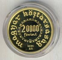2001. 20.000Ft Au 6,982g "Ezeréves a magyar pénzverés" T:PP Csak 3000db!