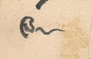 Bardócz Árpád (1882-1938): János főherceg portréja. Tus, ceruza, papír. Jelzett. "Politikai Mag...