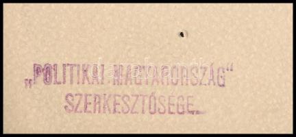 Bardócz Árpád (1882-1938): János főherceg portréja. Tus, ceruza, papír. Jelzett. "Politikai Mag...