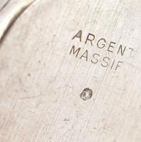 Ezüst (Ag) karóra, jelzett, nem jár, 4×5,5 cm, bruttó: 15,6 g