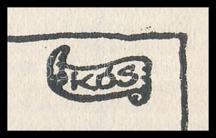 Kós Károly (1883-1977): Fésülködő, cinkográfia, papír, jelzett, 16x12 cm