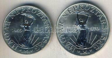 1970. 50Ft Ag + 100Ft Ag "Felszabadulás" pár T:BU
