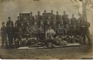 1911 3/98 Cattaro. Osztrák-magyar katonák csoportja / Austro-Hungarian K.u.K. military, group of soldiers in Kotor. photo (EK)