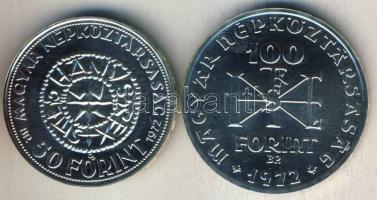 1972. 50Ft Ag + 100Ft Ag "Szt.István" T:BU