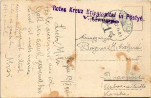 1918 Pöstyén, Piestany; Őfensége Ferenc Salvátor lovassági tábornok fogadtatása a Pro Patria hadikór...